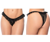 Culotte en dentelle Mapale 119 Peek-A-Boo Couleur Noir